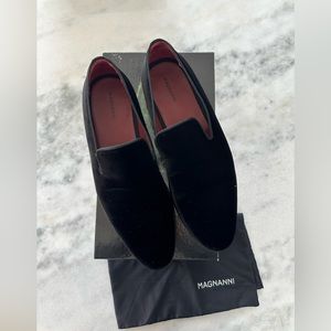 Magnanni Black Velvet Loafers